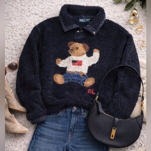 Polo Ralph Lauren Vintage Polo Bear Fleece Sweatshirt XS